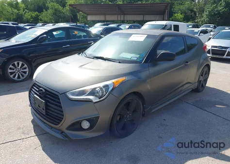 2015 Hyundai Veloster Turbo z USA, uszkodzony, nr VIN KMHTC6AE3FU217704